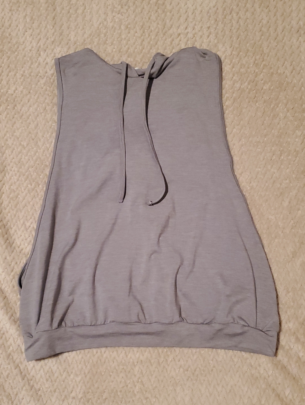 Zella Sleeveless Hooded Tank in Gray